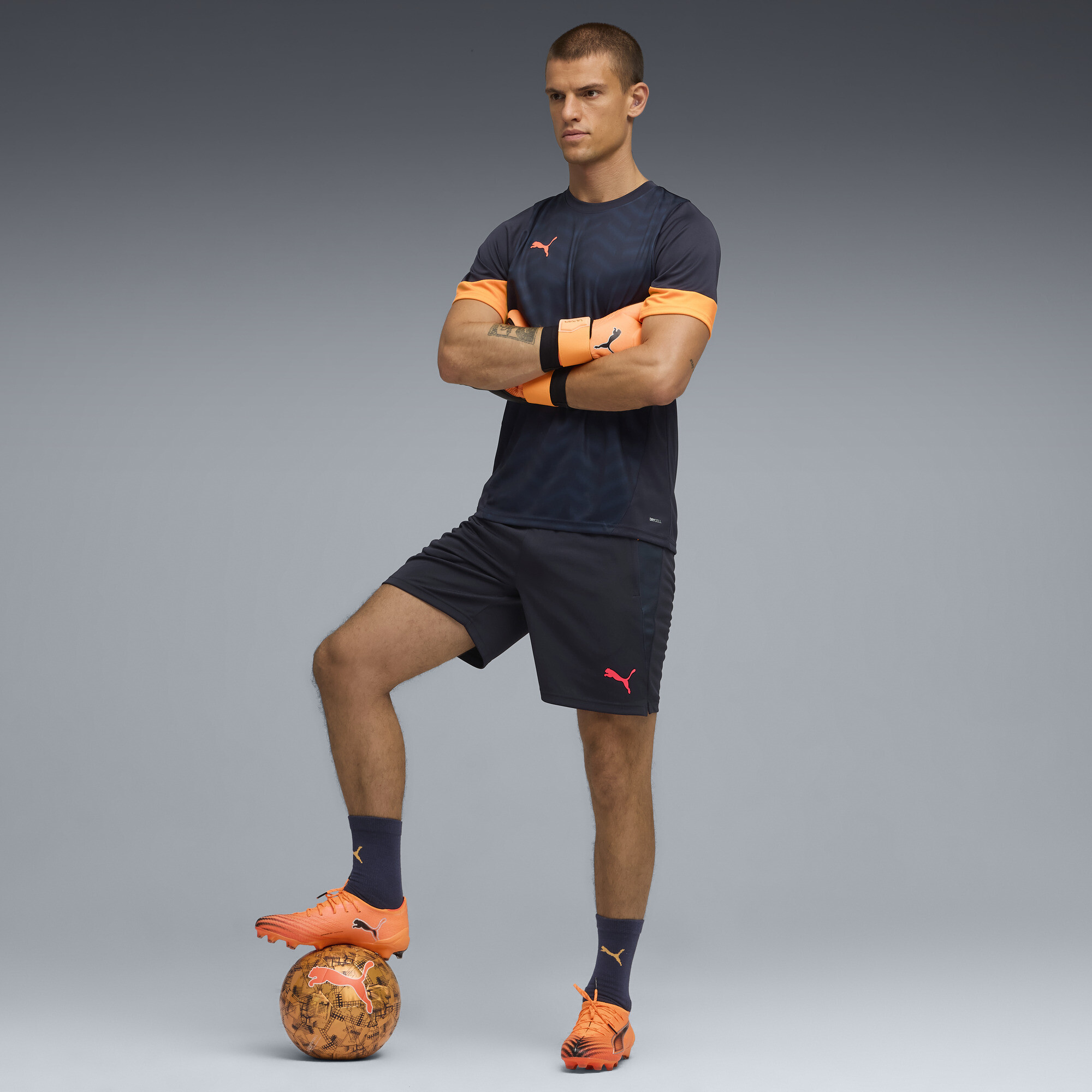 PUMA individualCUP voetbaltrainingsshort voor Heren, Blauw/Rood, Maat XS thumbnail 4