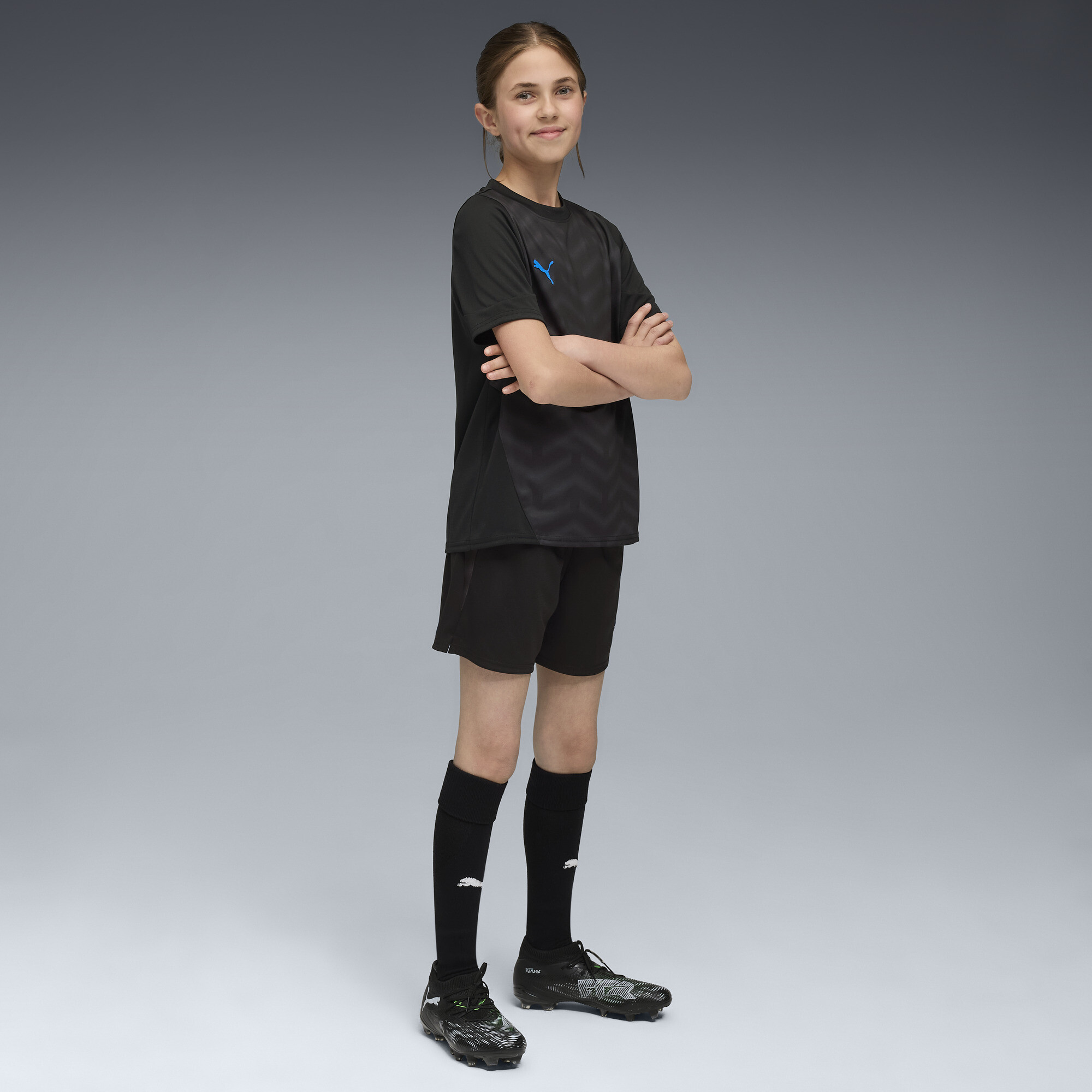 PUMA individualCUP voetbaltrainingsshort, Blauw/Zwart/Wit, Maat 15-16Y thumbnail 5