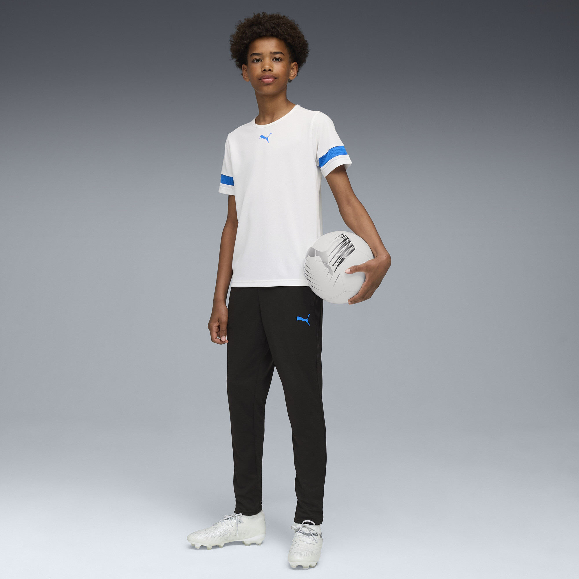 PUMA individualCUP voetbaltrainingsbroek, Blauw/Zwart/Wit, Maat 5-6Y thumbnail 5