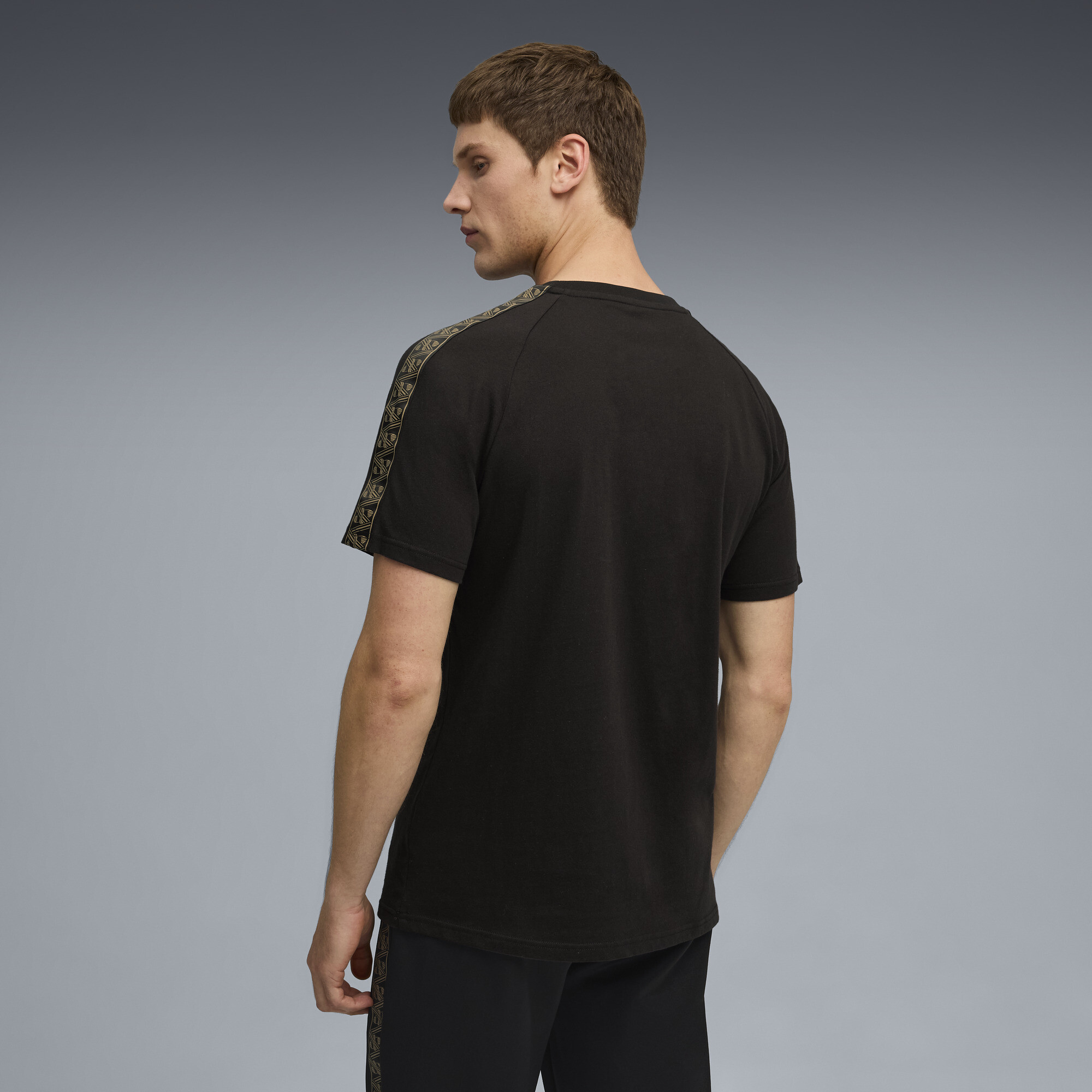 PUMA KING T-shirt voor Heren, Zwart/Goud, Maat XS thumbnail 3