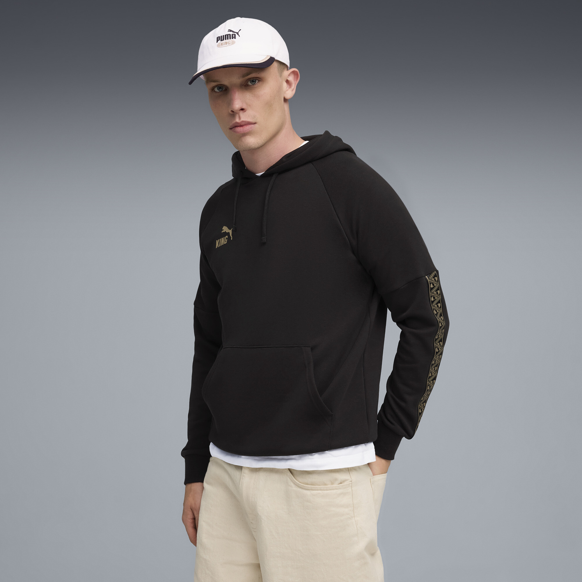 PUMA King Men's Soccer Hoodie in Black, Size M