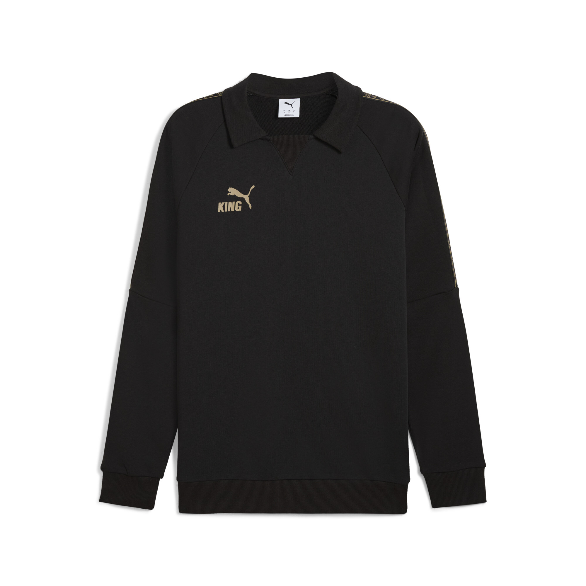 Puma KING Drill Fußballoberteil Herren | Mit Plain | Black/Gold | Größe: XL