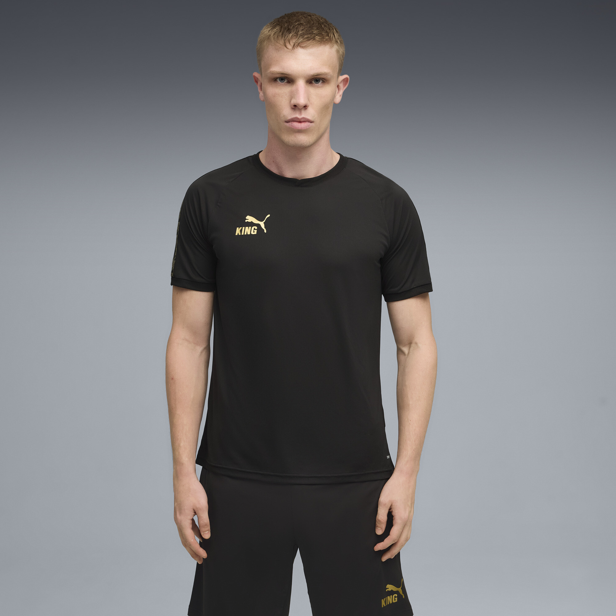 PUMA KINGtouch voetbalshirt voor Heren, Zwart/Goud, Maat L thumbnail 6