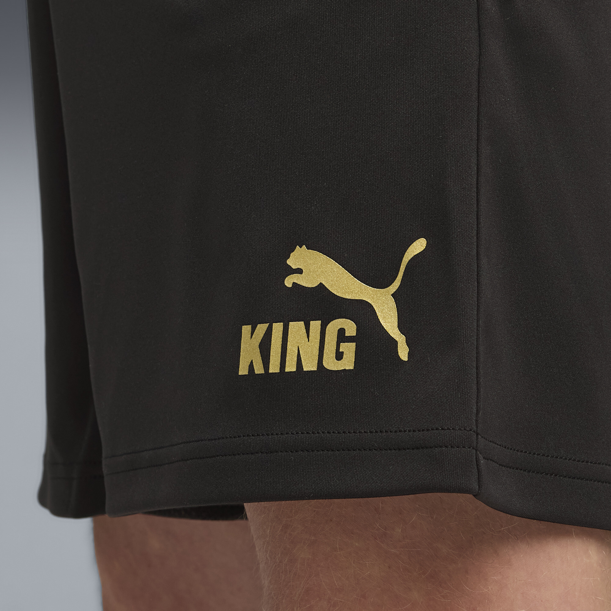 PUMA KINGtouch voetbalshort voor Heren, Zwart/Goud, Maat M thumbnail 5