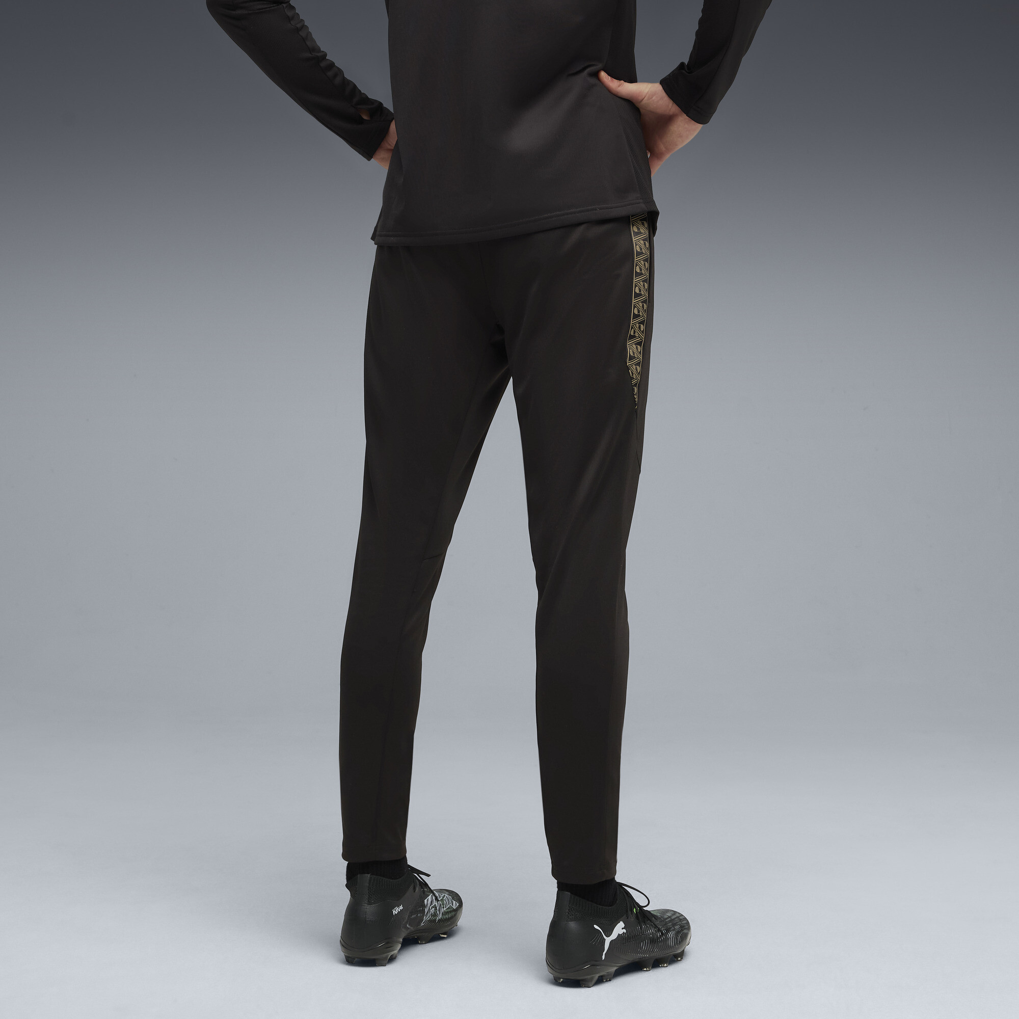 PUMA KINGtouch voetbalbroek voor Heren, Zwart/Goud, Maat XXL thumbnail 3