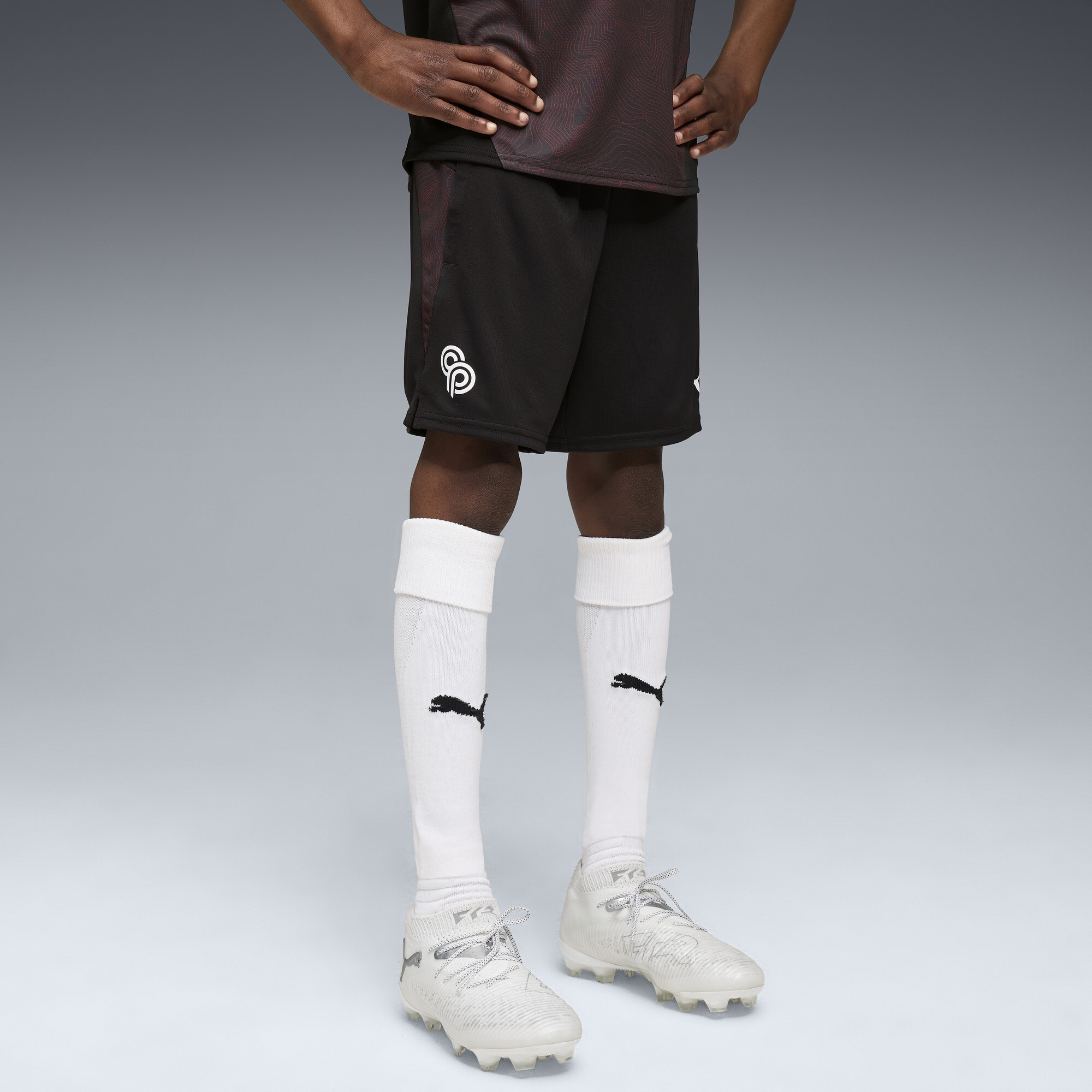 PUMA Christian Pulisic Never Stop Big Kids' Soccer Shorts in Black, Size XL