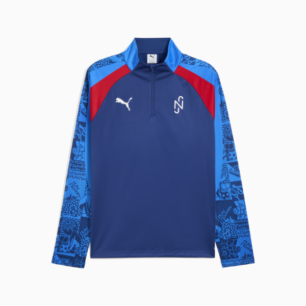Neymar Jr Playmaker Quarter-Zip Football Top Men, Blazing Blue-PUMA White-Ultra Blue, large-ZAF