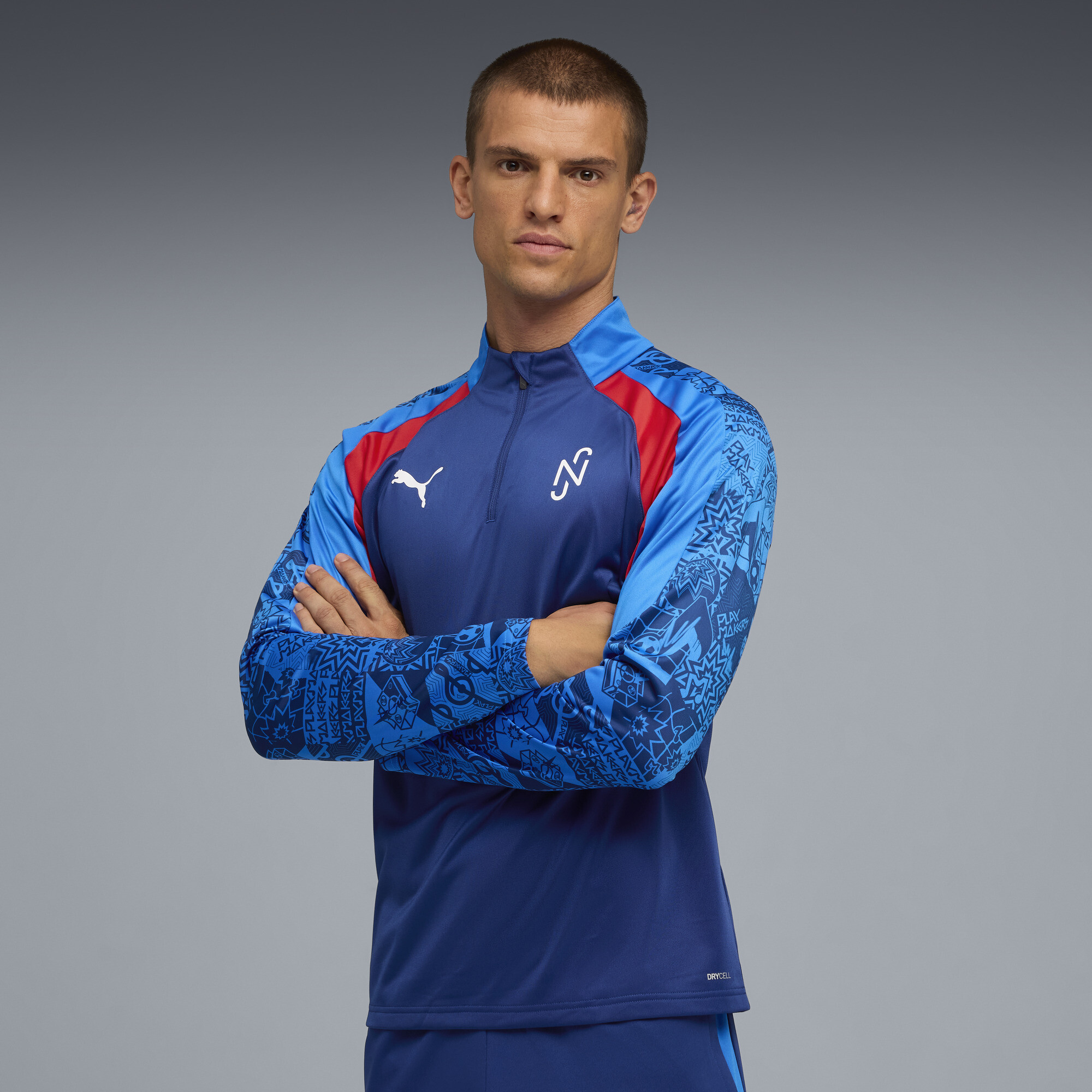 Blusa Quarter-Zip Neymar Jr Playmaker Football Masculino | blue | PUMA