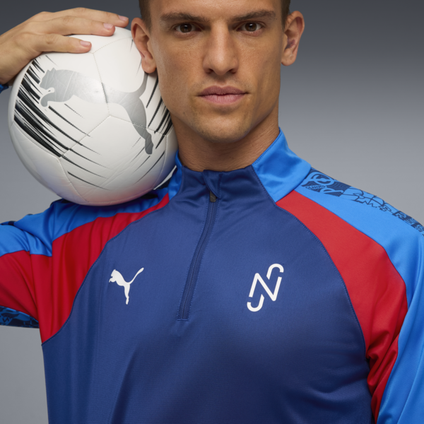 Neymar Jr Playmaker Quarter-Zip Football Top Men, Blazing Blue-PUMA White-Ultra Blue, large-ZAF