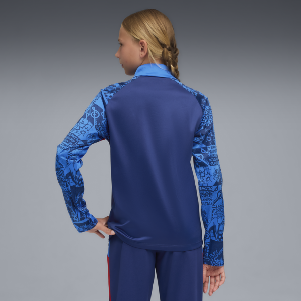 Neymar Jr Playmaker Quarter-Zip Football Top Youth, Blazing Blue-PUMA White-Ultra Blue, large-ZAF