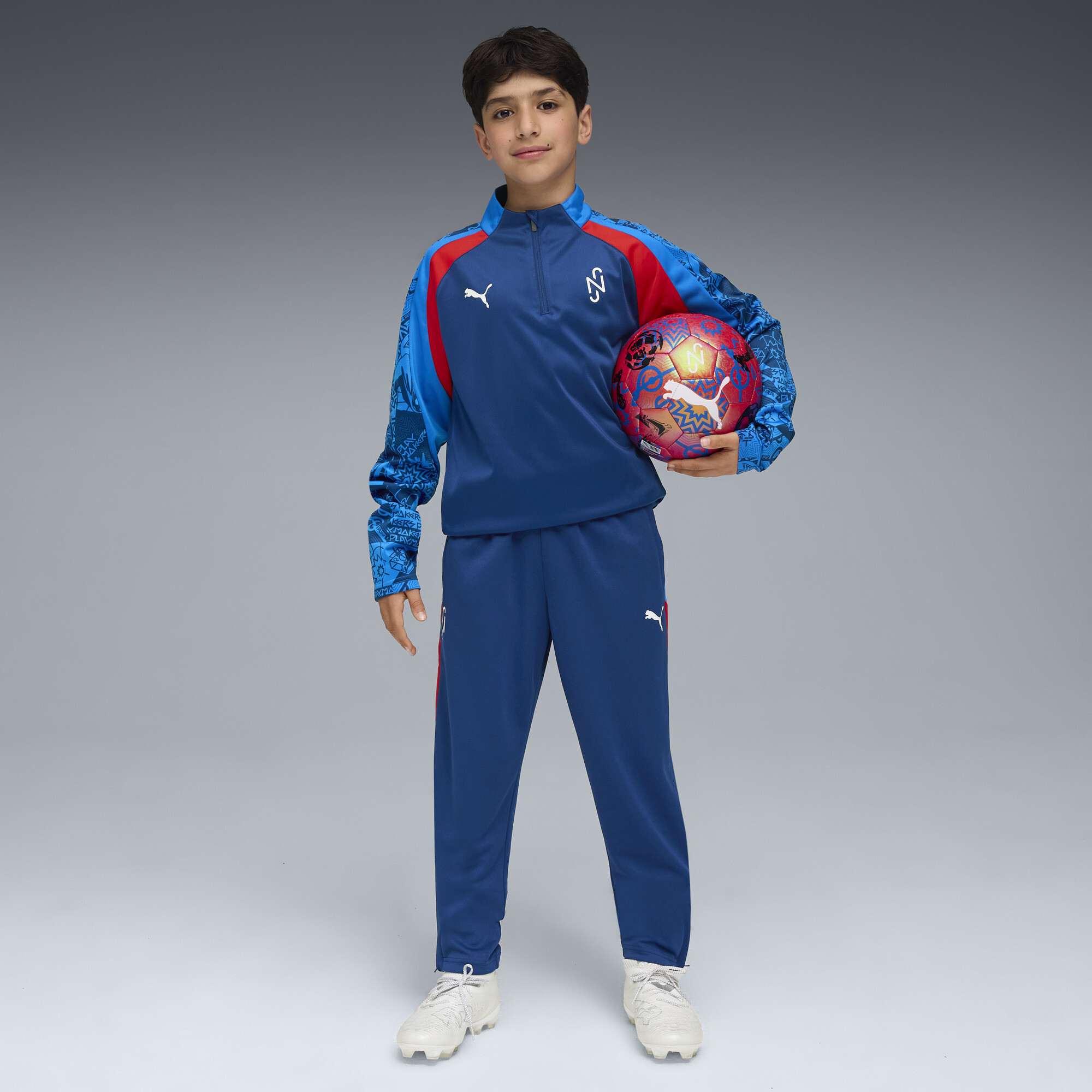 PUMA Neymar Jr Playmaker voetbaltrainingsbroek, Blauw/Wit, Maat 15-16Y thumbnail 5