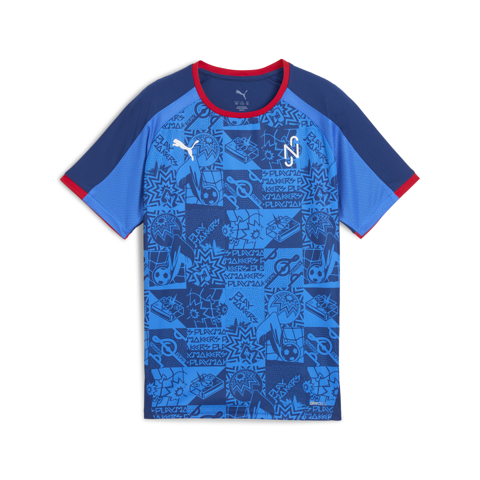 PUMA Neymar Jr Playmaker voetbalshirt, Blauw/Wit, Maat 5-6Y thumbnail 3