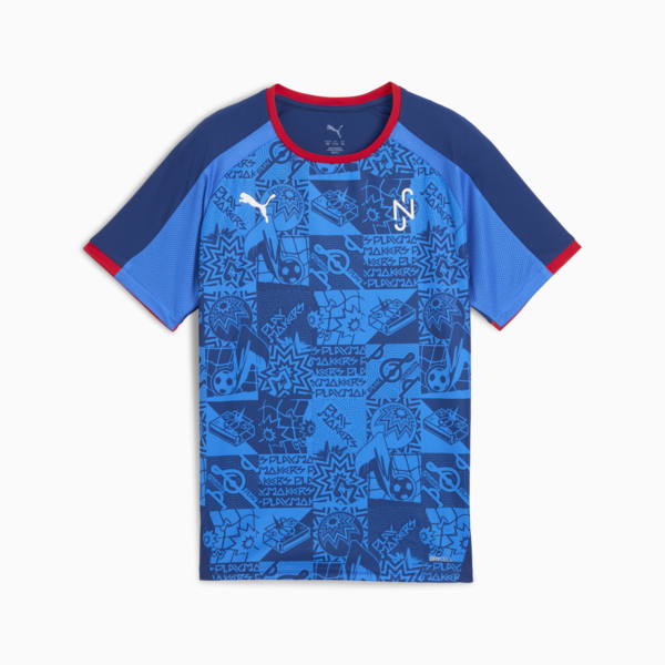 Neymar Jr Playmaker Football Jersey Youth, Blazing Blue-PUMA White-Ultra Blue, large-ZAF