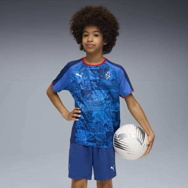 Neymar Jr Playmaker Football Jersey Youth, Blazing Blue-PUMA White-Ultra Blue, large-ZAF