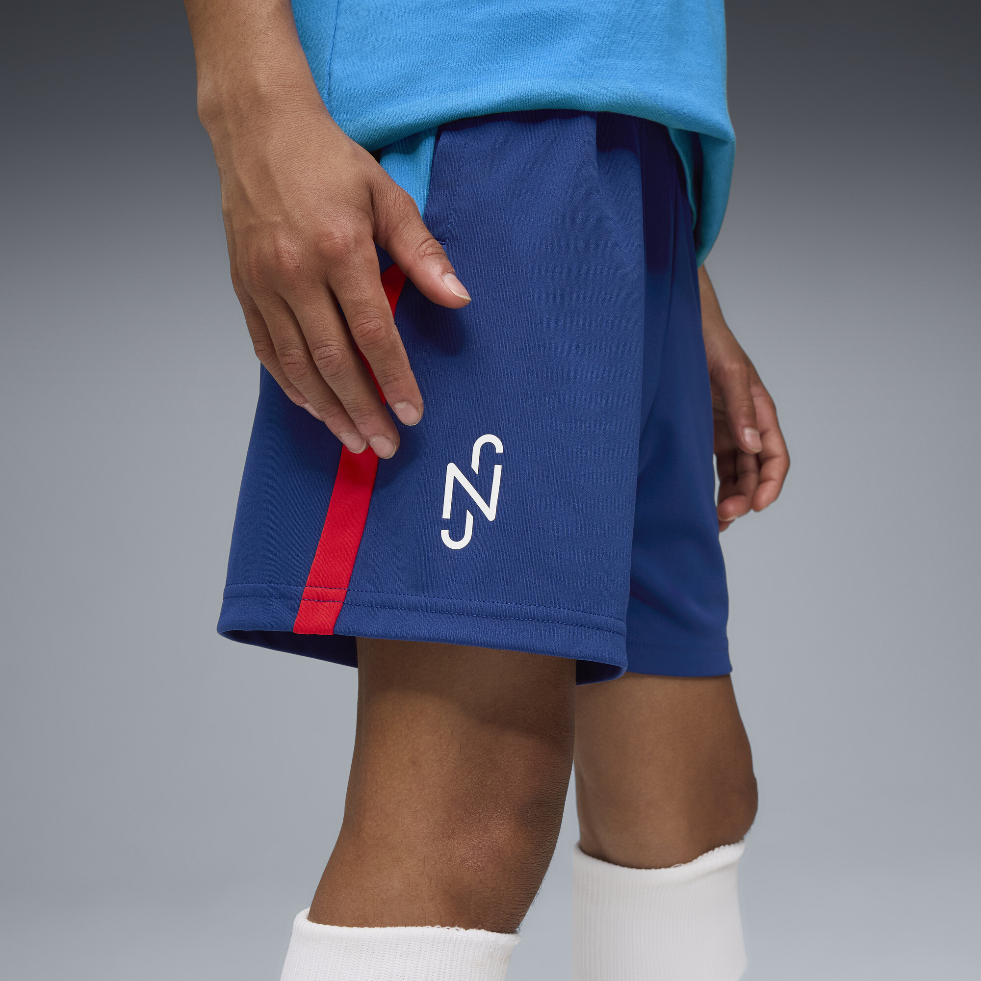 PUMA Neymar Jr Playmaker voetbaltrainingsshort, Blauw/Wit, Maat 5-6Y thumbnail 6