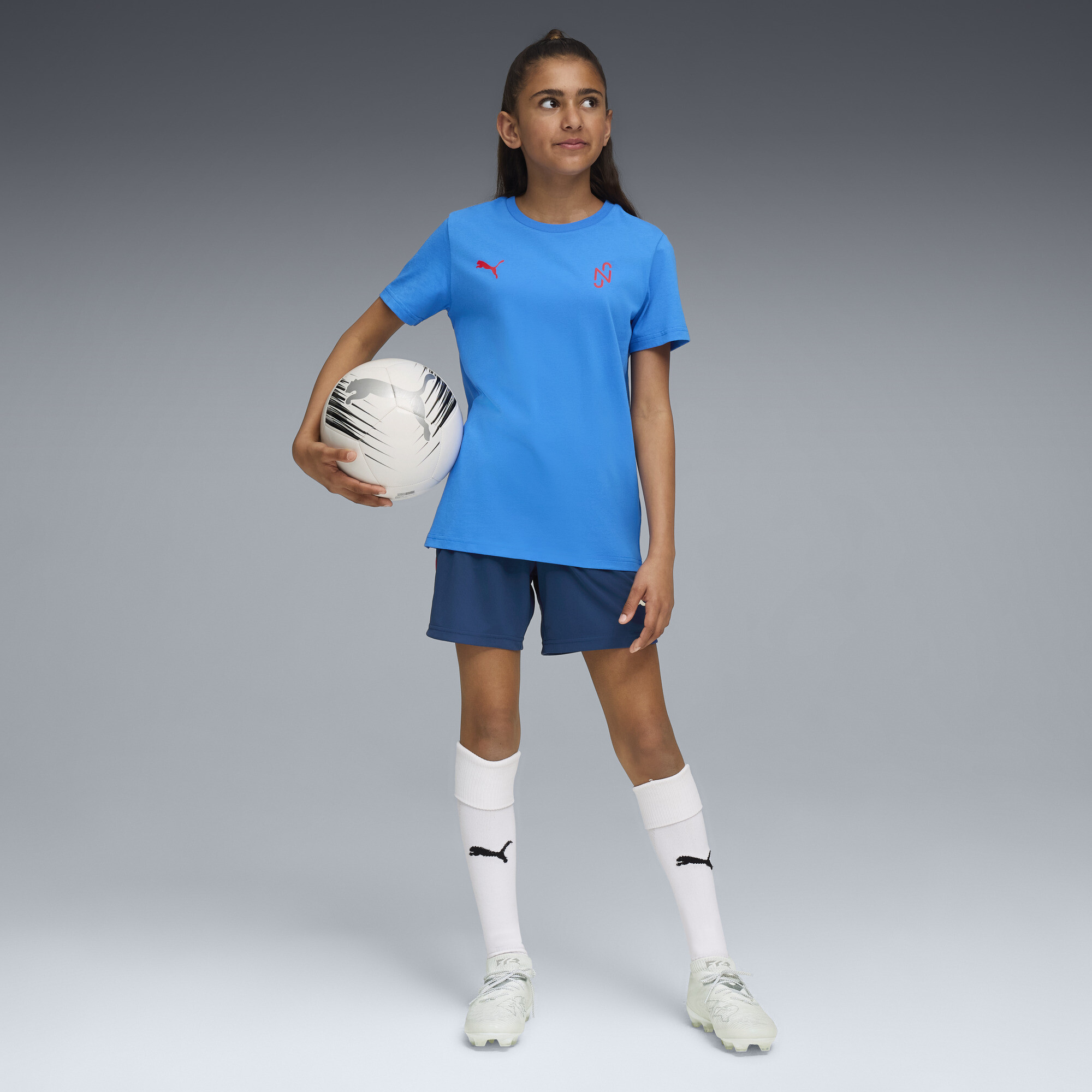 PUMA Neymar Jr Playmaker voetbalshirt, Blauw/Rood, Maat 15-16Y thumbnail 5