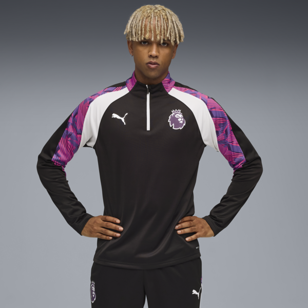 Premier League Brilliance Quarter-Zip Top Men, PUMA Black-PUMA White, large-MEX