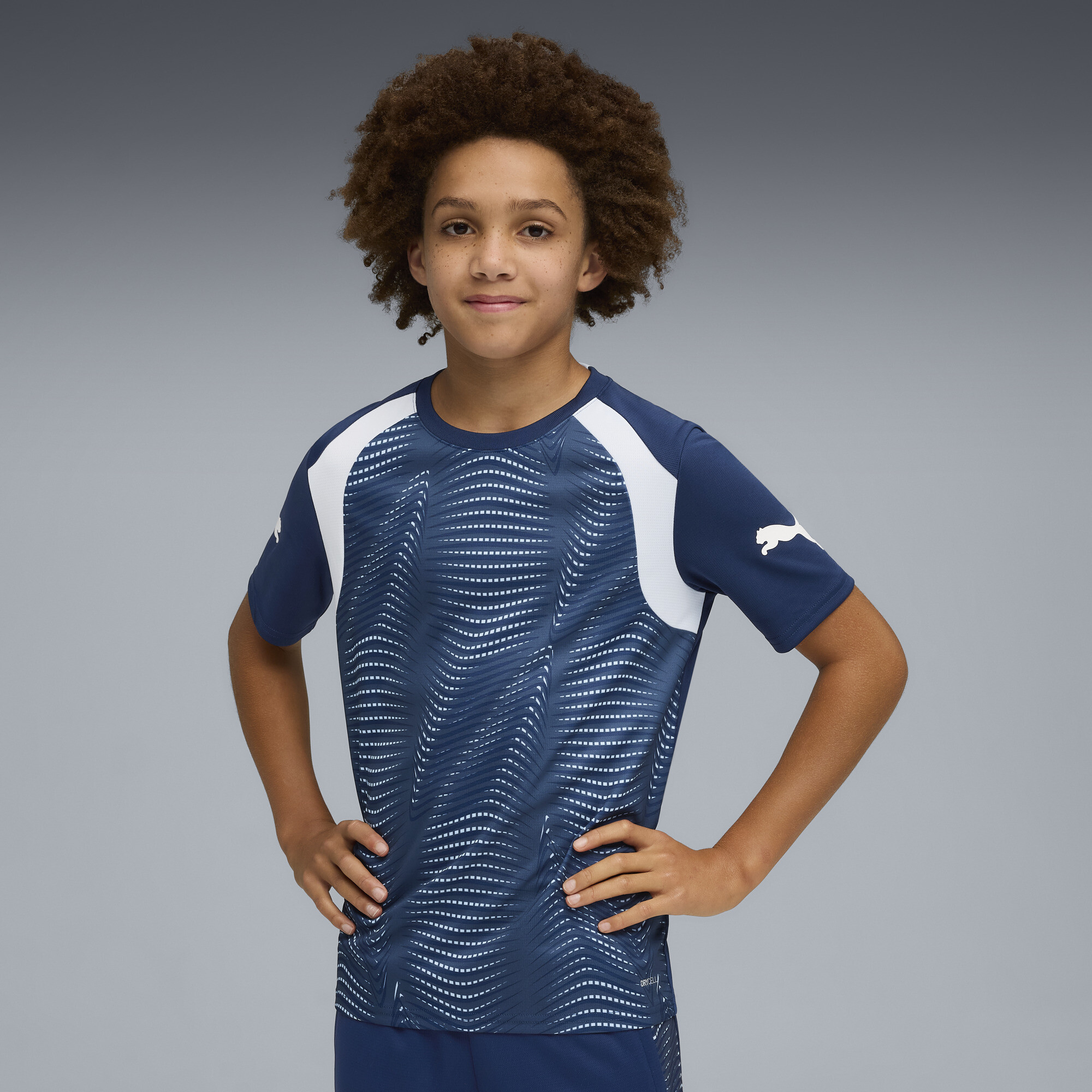 PUMA individualFINAL Big Kids' Soccer Jersey in Blue, Size XL