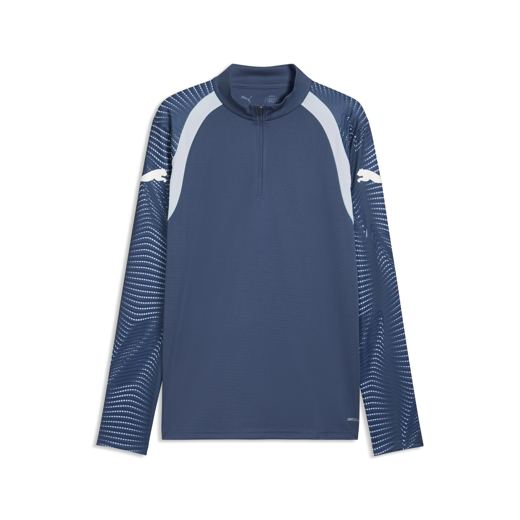 PUMA individualFINAL voetbaltop met kwartrits voor Heren, Blauw/Wit, Maat XS