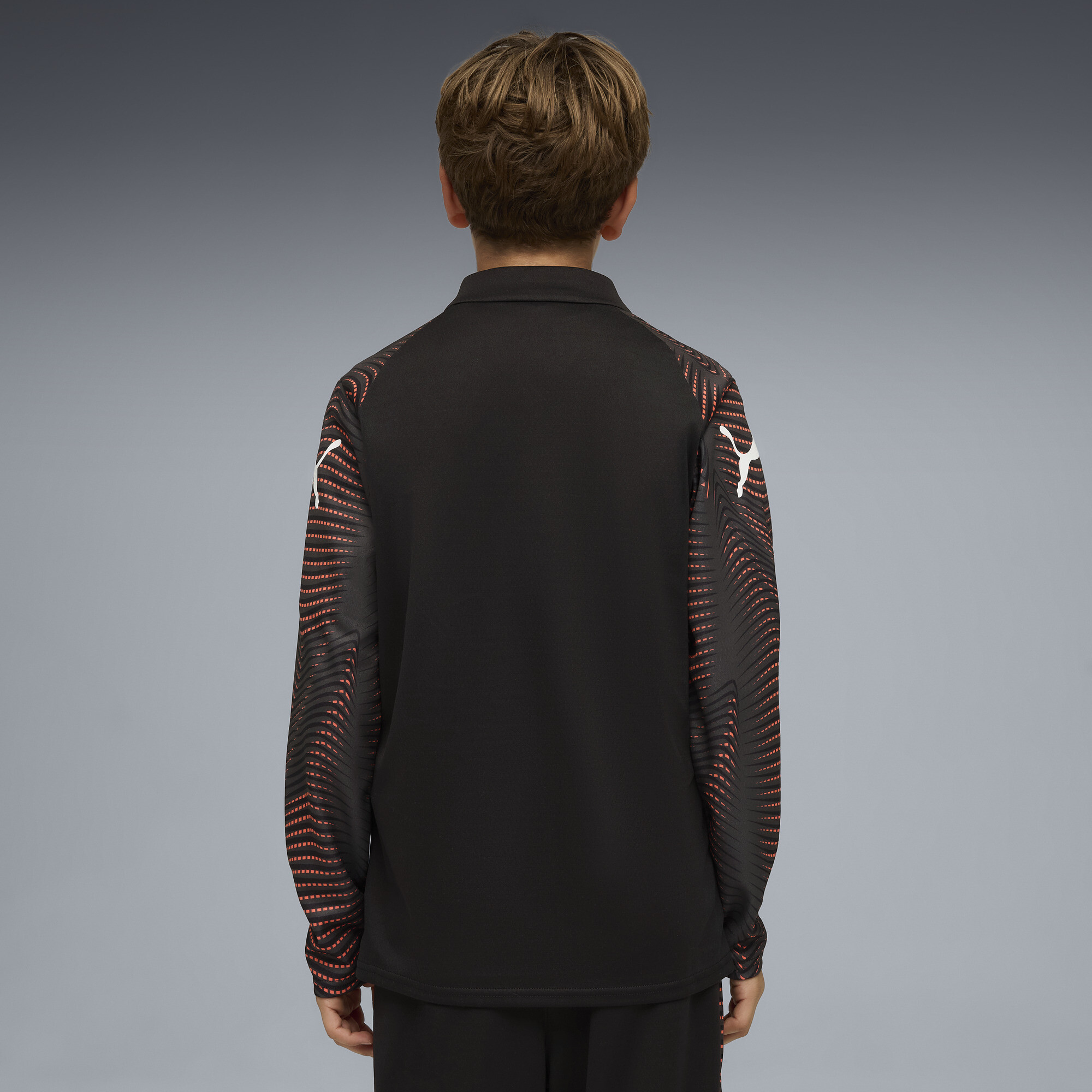 PUMA individualFINAL voetbaltop met kwartrits, Zwart/Rood, Maat 5-6Y thumbnail 4