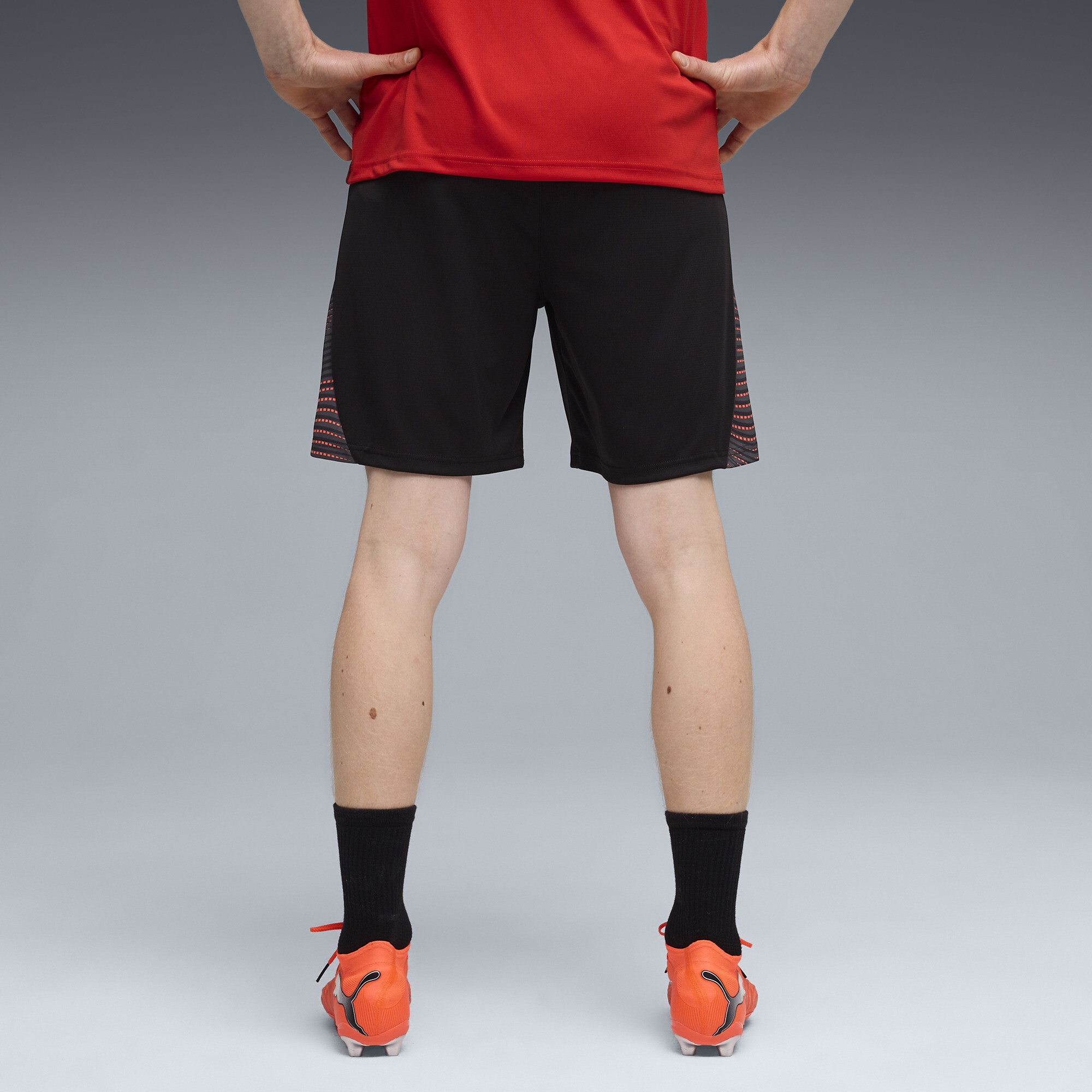 PUMA individualFINAL voetbalshort voor Heren, Grijs/Rood, Maat 3XL thumbnail 4