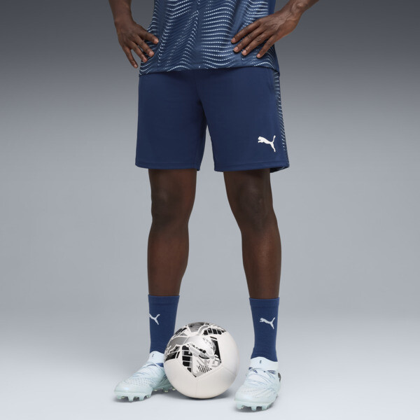 Shorts PUMA de fútbol individualFINAL para Hombre En Deep Azul/Blanco/Icy Azul