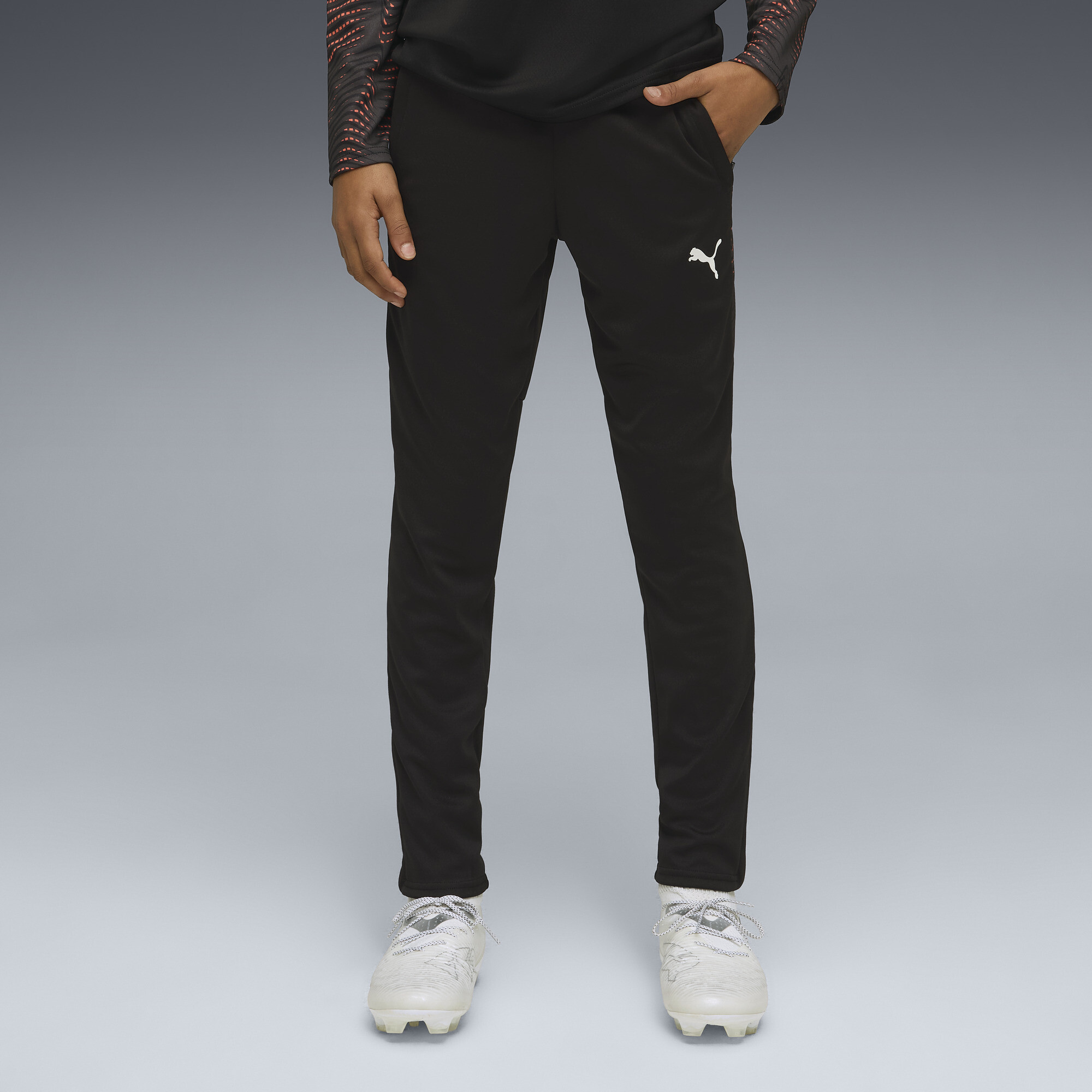 PUMA individualFINAL Big Kids' Soccer Training Pants in Black, Size S