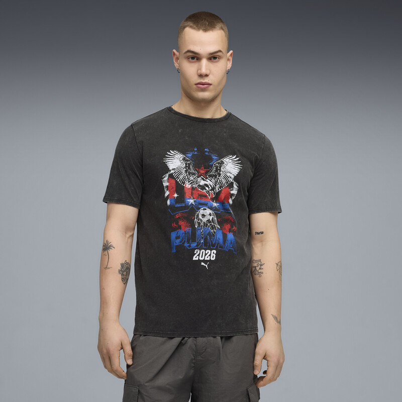 PUMA Fanpack 90s Bespoke Graphic Acid Wash Football Tee