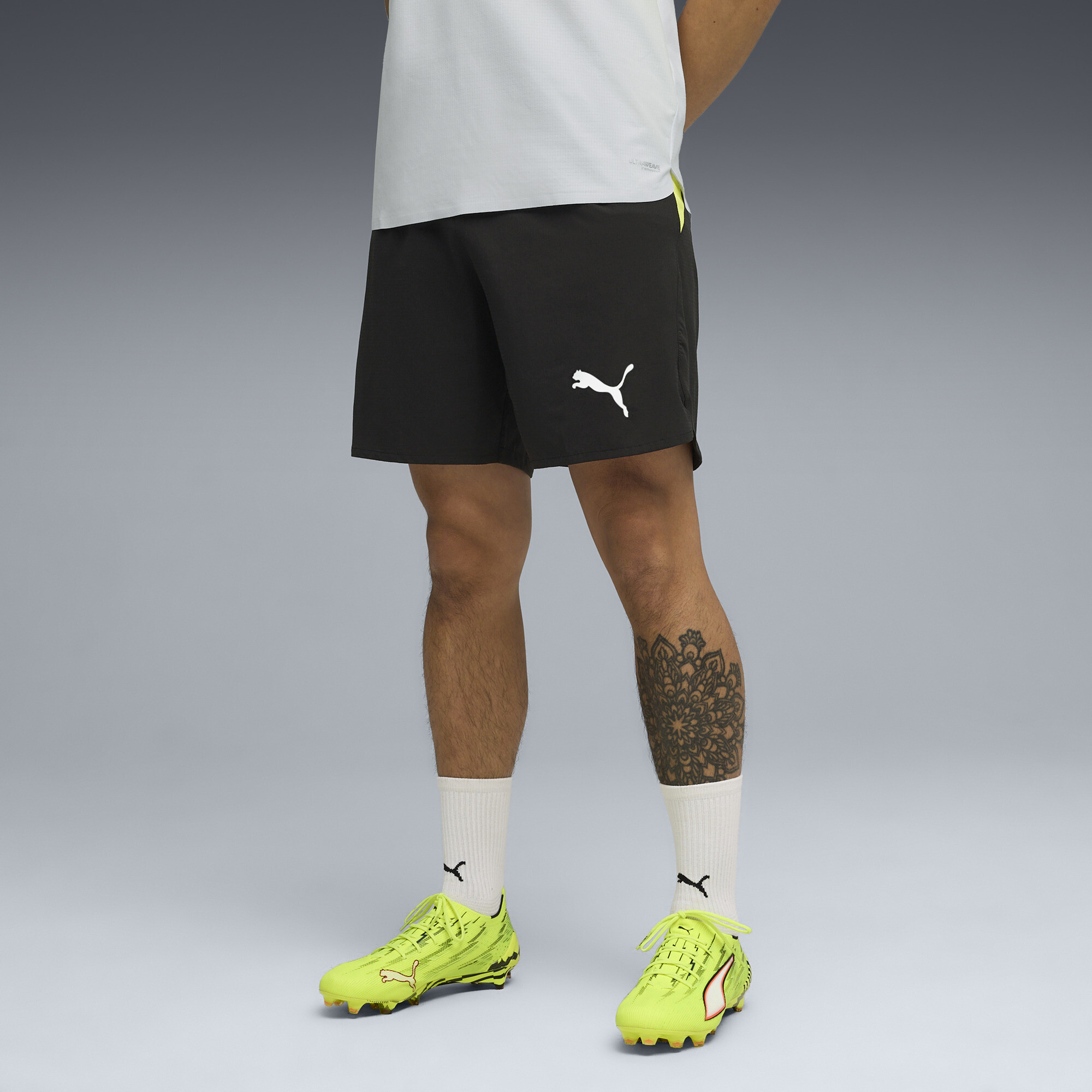 PUMA Individual Lightspeed Ultimate geweven voetbalshort voor Heren, Zwart/Wit, Maat XXL thumbnail 4