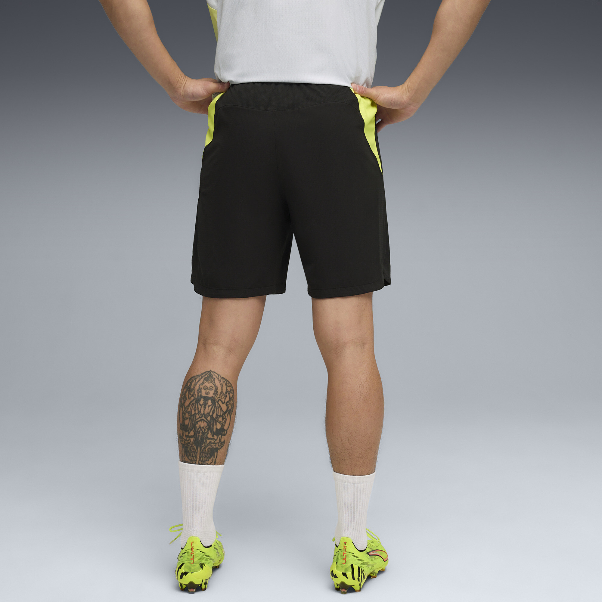 PUMA Individual Lightspeed Ultimate geweven voetbalshort voor Heren, Zwart/Wit, Maat XXL thumbnail 3