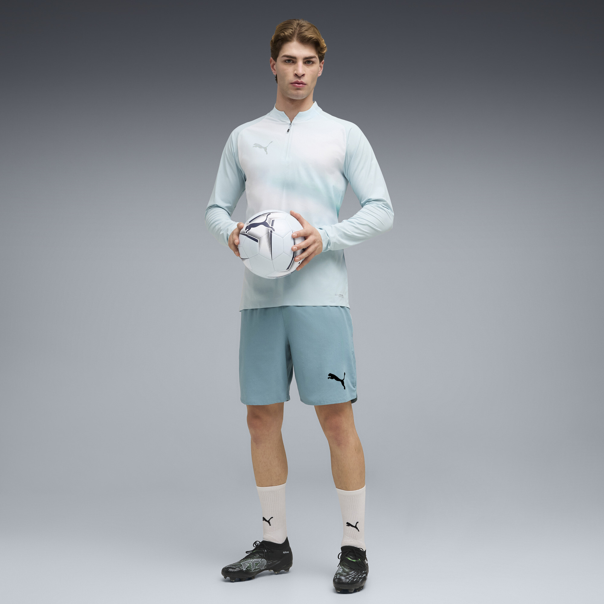 PUMA Individual Lightspeed Ultimate geweven voetbalshort voor Heren, Blauw/Zwart, Maat XL thumbnail 2