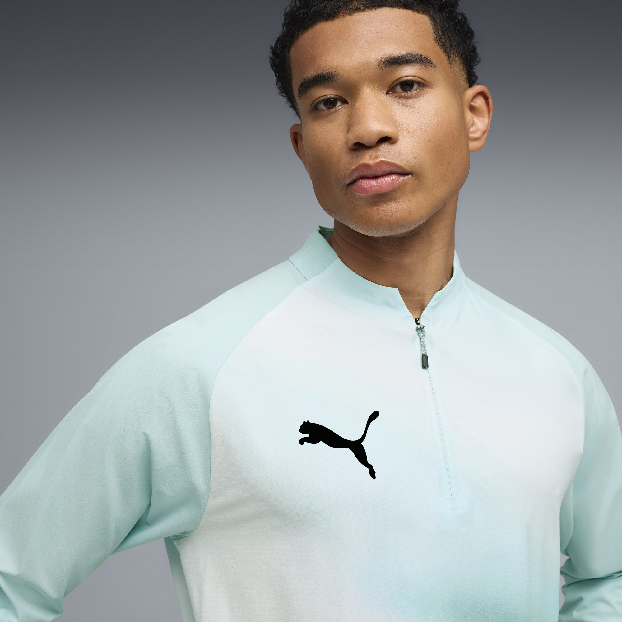 PUMA Individual Lightspeed Ultimate voetbaltop met kwartrits voor Heren, Zwart, Maat L thumbnail 7