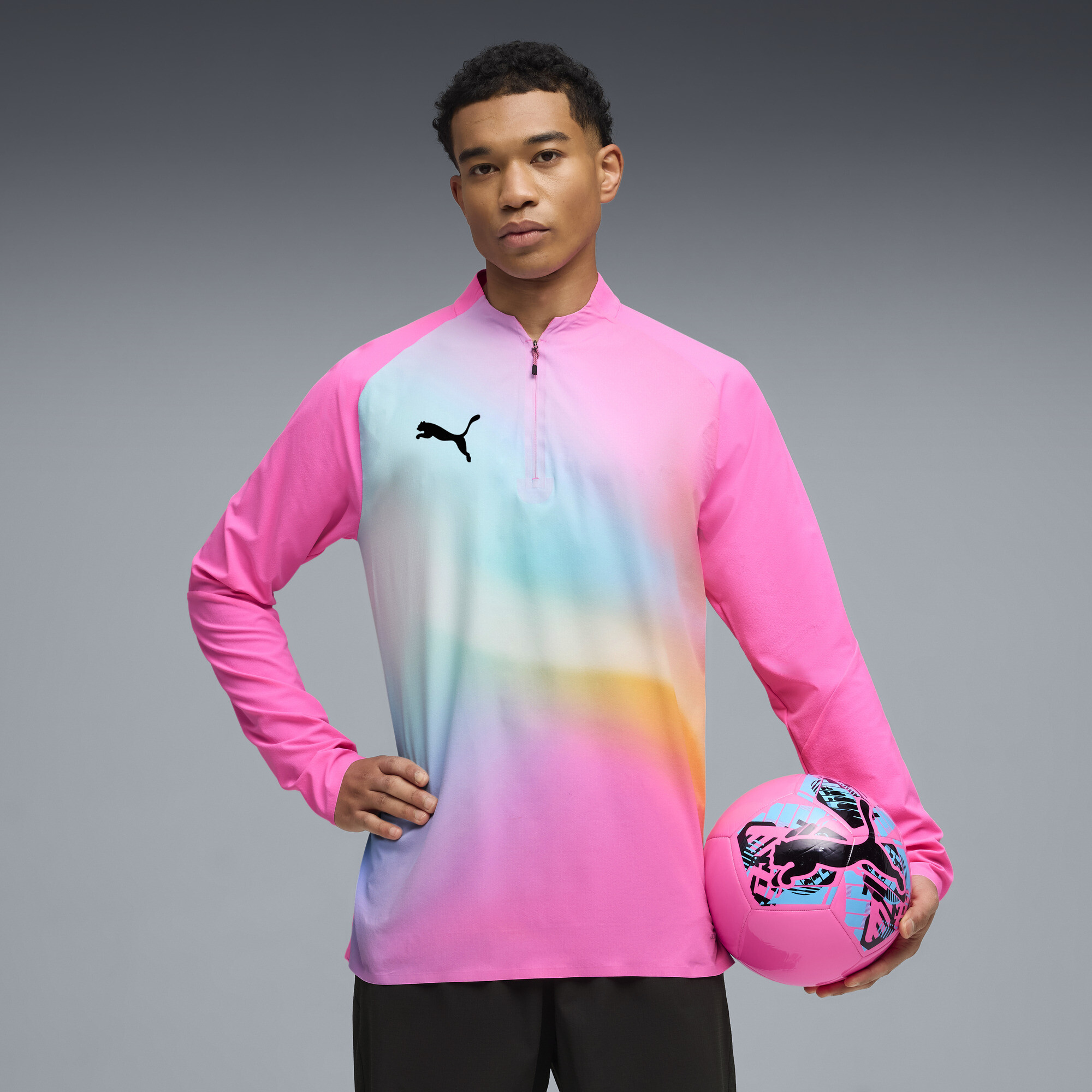 PUMA Haut de footballà 14 zip Individual Lightspeed Ultimate Homme Vêtements - vue 3