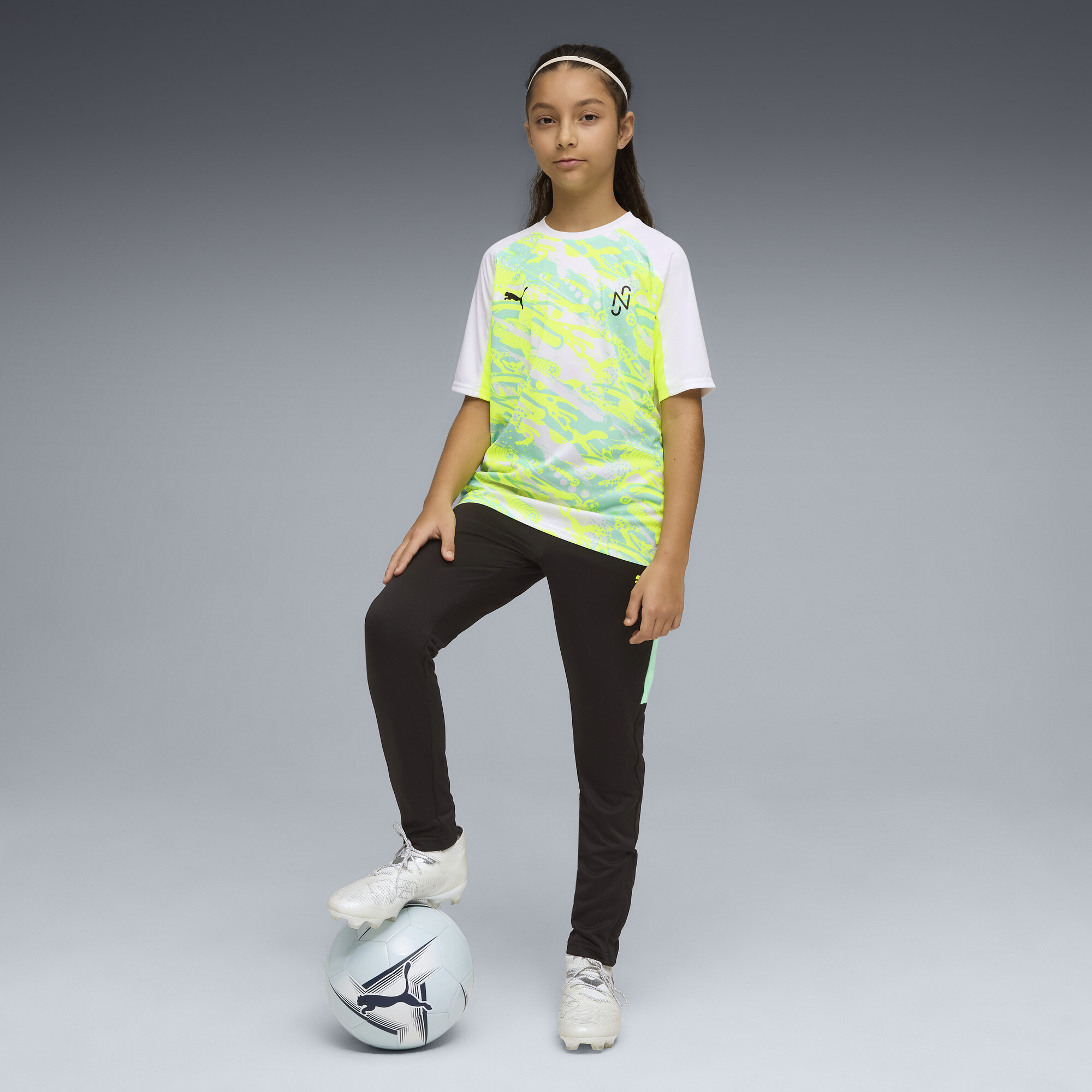 PUMA Neymar Jr Creativity shirt, Geel/Wit, Maat 5-6Y thumbnail 4
