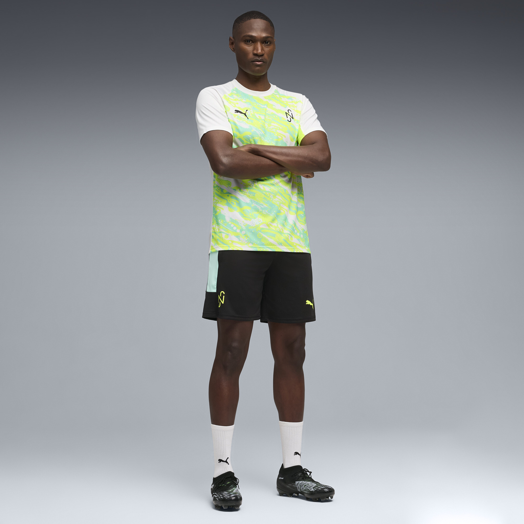 PUMA Neymar Jr Creativity trainingsshort voor Heren, Zwart/Geel, Maat S thumbnail 5