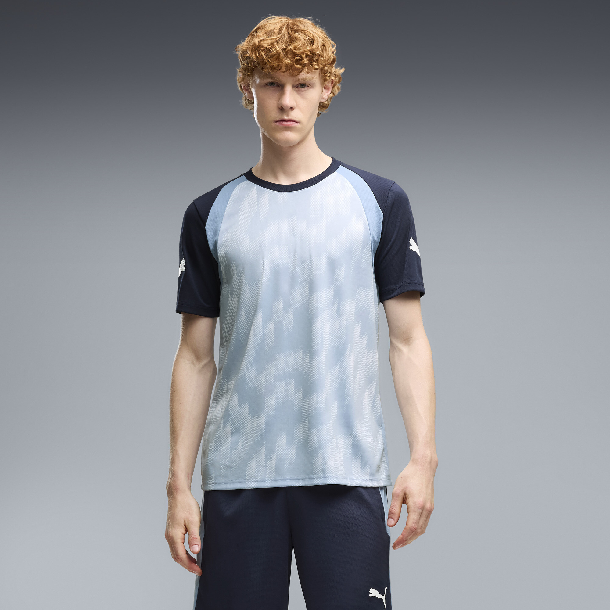 PUMA individualFINAL Men's Slim Soccer Jersey in Blue, Size XXL