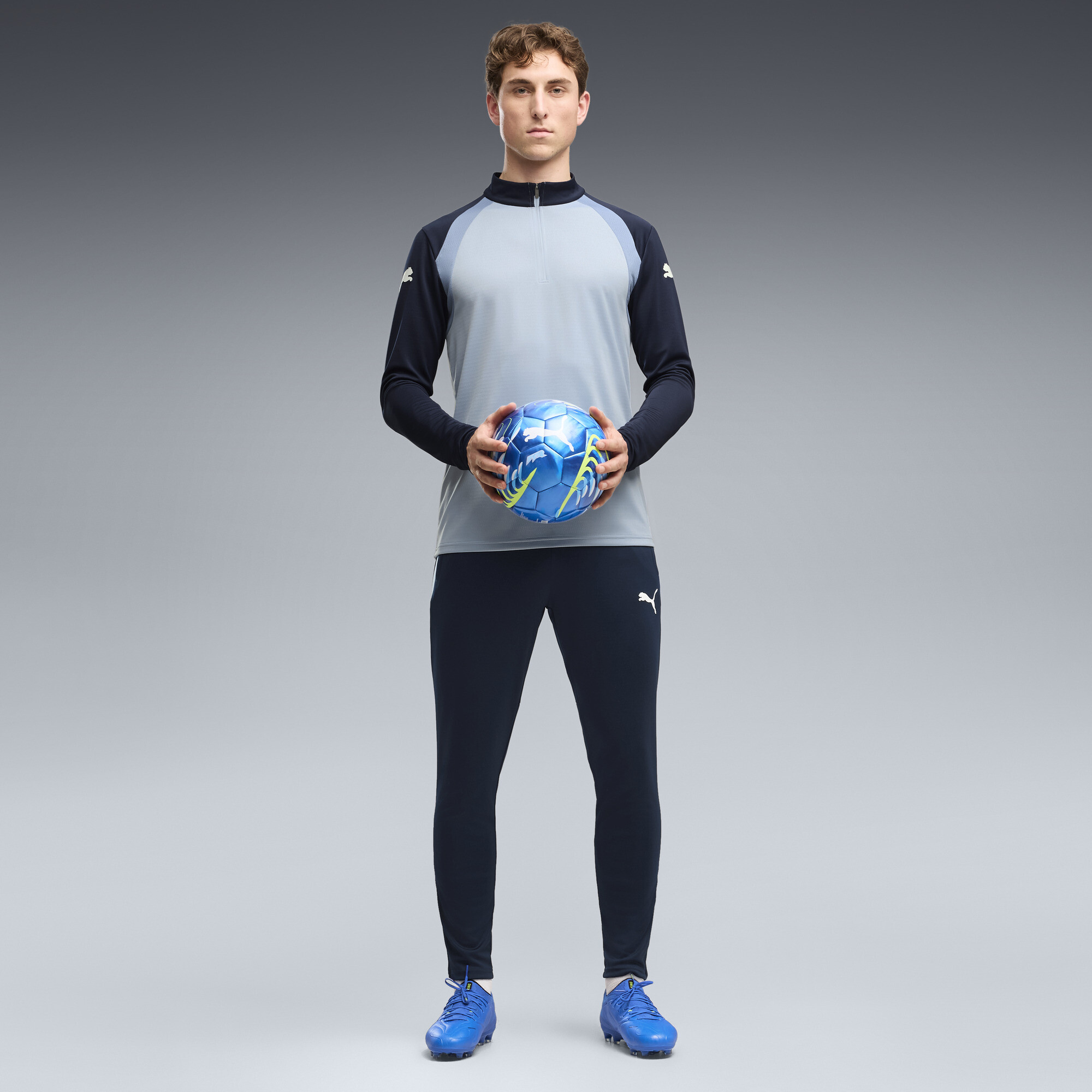 PUMA Męskie spodnie treningowe individualFINAL o dopasowanym kroju, Odzież, Niebieski, XXL