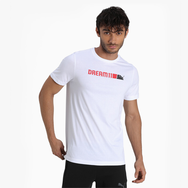 

Men's PUMA X Dream11 Cotton Roundneck Logo Graphic Slim Fit T-Shirt II, White