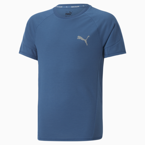 Evostripe Tee Youth, Lake Blue, large-ZAF
