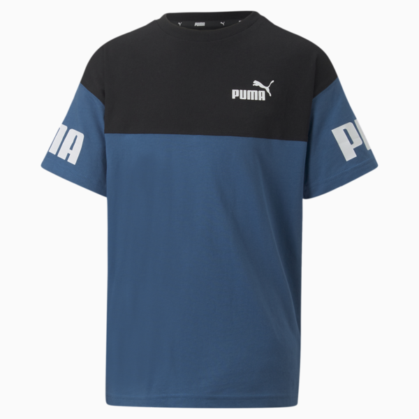 Power Colour Block Tee Youth, Lake Blue, large-MEX