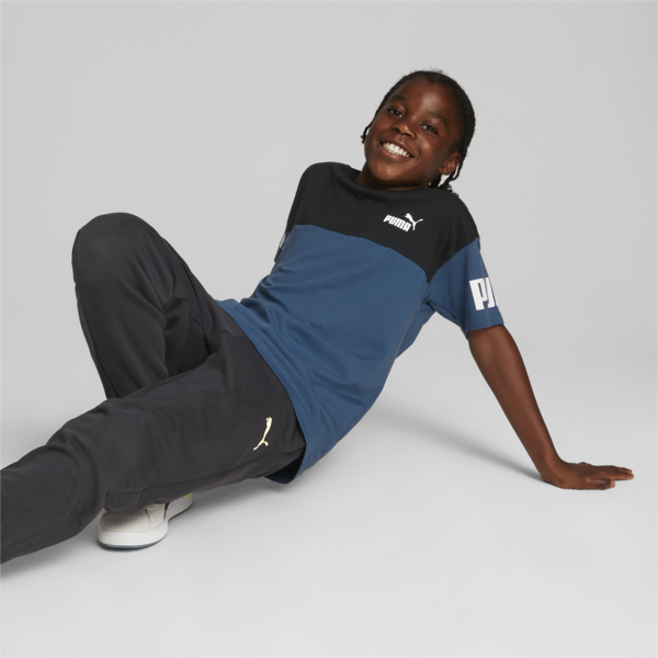 Power Colour Block Tee Youth, Lake Blue, large-MEX