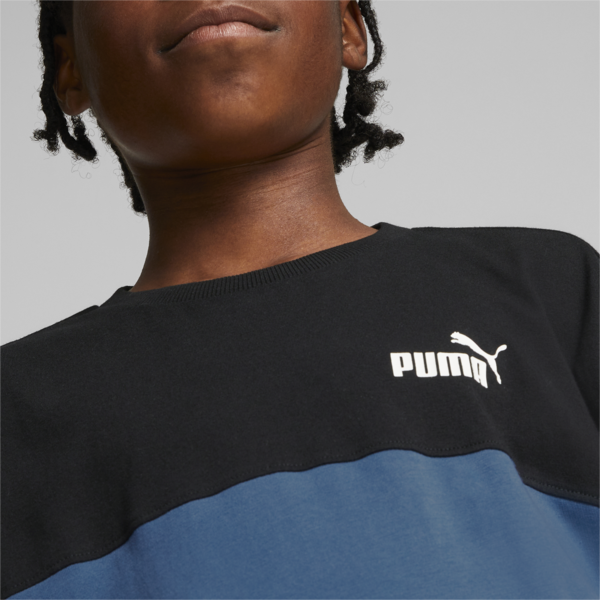Power Colour Block Tee Youth, Lake Blue, large-MEX