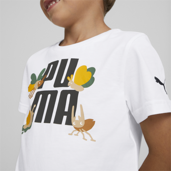 Small World Tee Kids, Puma White, large-ZAF