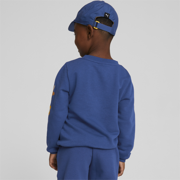 Small World Crew Neck Sweatshirt Kids, Blazing Blue, large-ZAF