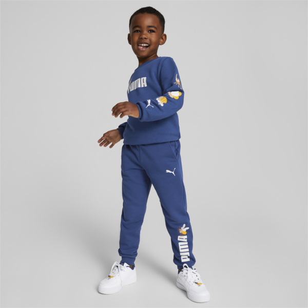 Small World Crew Neck Sweatshirt Kids, Blazing Blue, large-ZAF