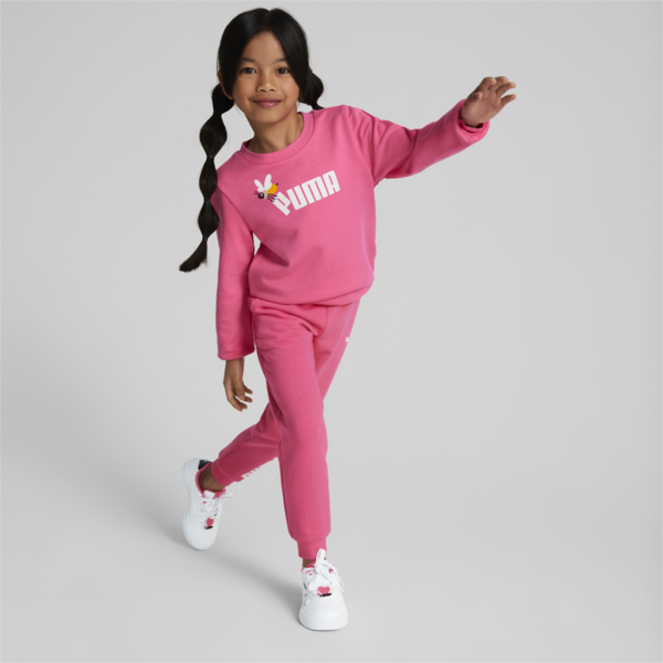 Small World Crew Neck Sweatshirt Kids, Sunset Pink, large-ZAF