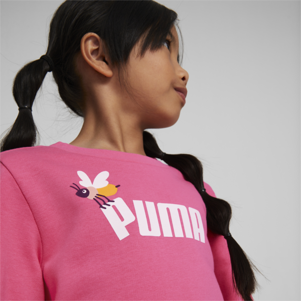 Small World Crew Neck Sweatshirt Kids, Sunset Pink, large-ZAF