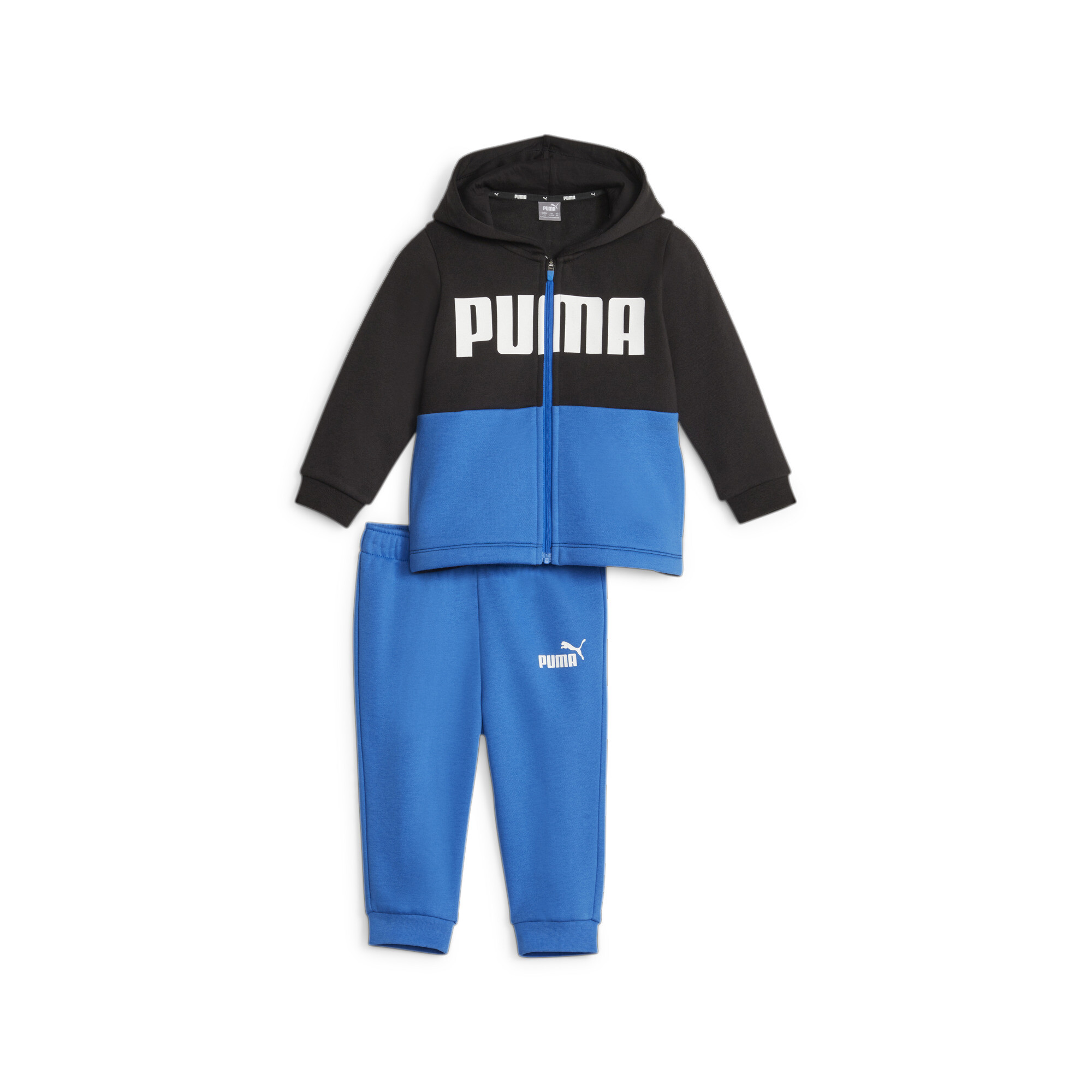 Puma Minicats Colourblock Jogger Suit Babies, Blue, Size 2-3Y, Clothing