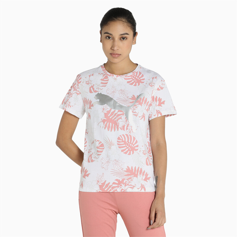 

Women's PUMA All Over Print T-Shirt, White
