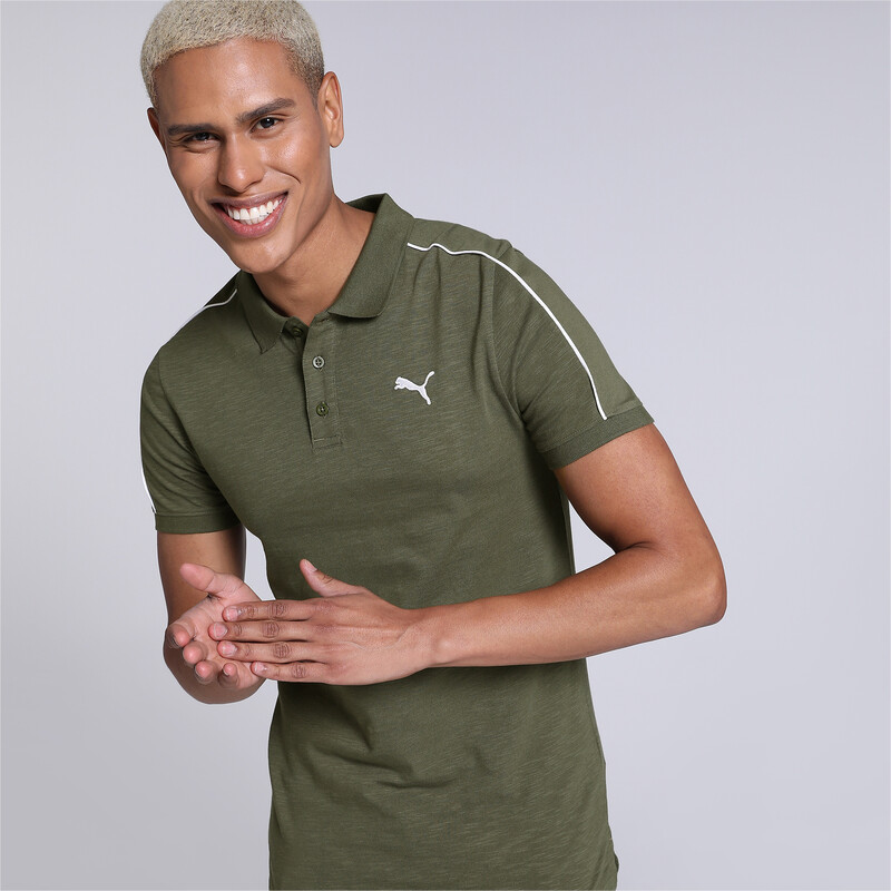 Olive green store puma shirt